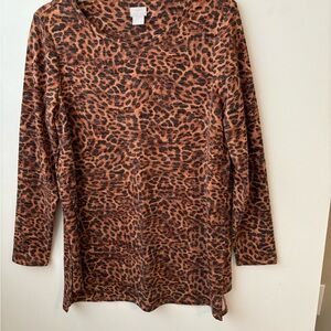 Chico’s leopard printed tunic top